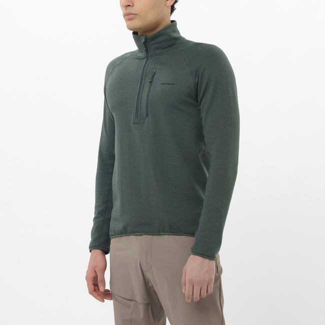 Sweater Salomon Lightwarm Quarter-Zip Fleece Top Grøn | LC2707000