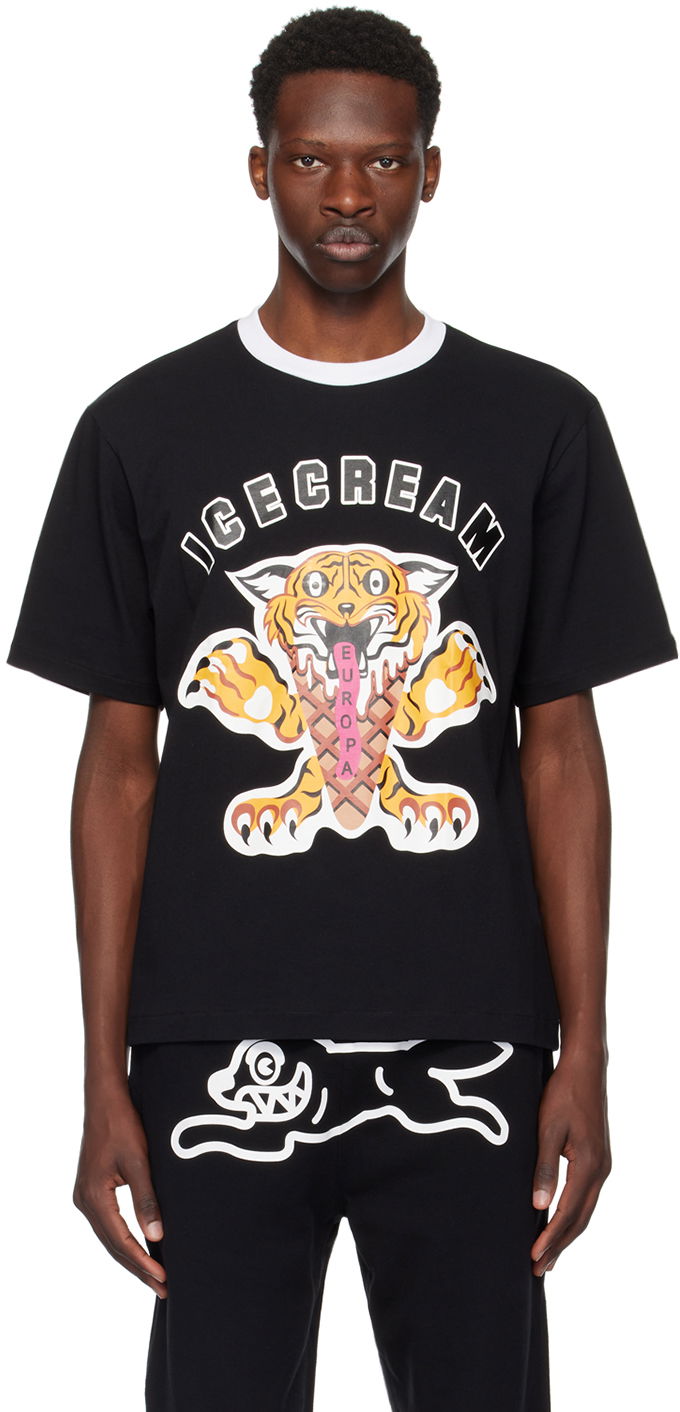 T-shirt BBC IceCream ICECREAM Tiger Graphic T-Shirt Sort | IC24237