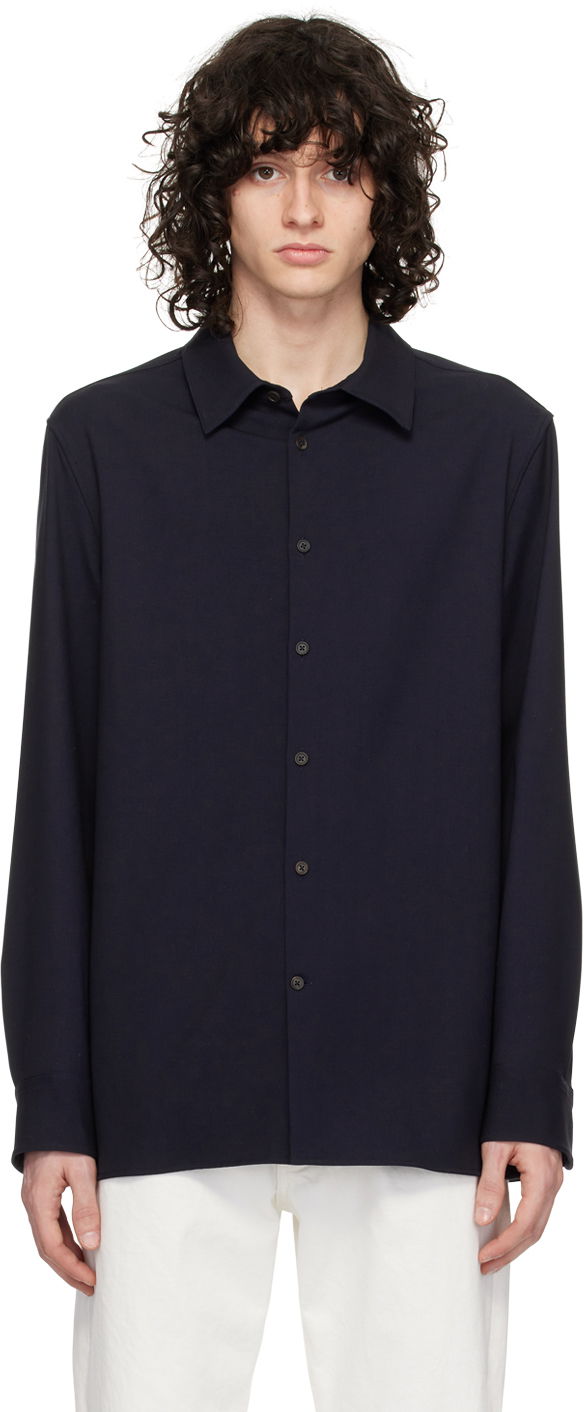 Skjorte The Row Long Sleeve Button Up Shirt Sort | 283-W1842