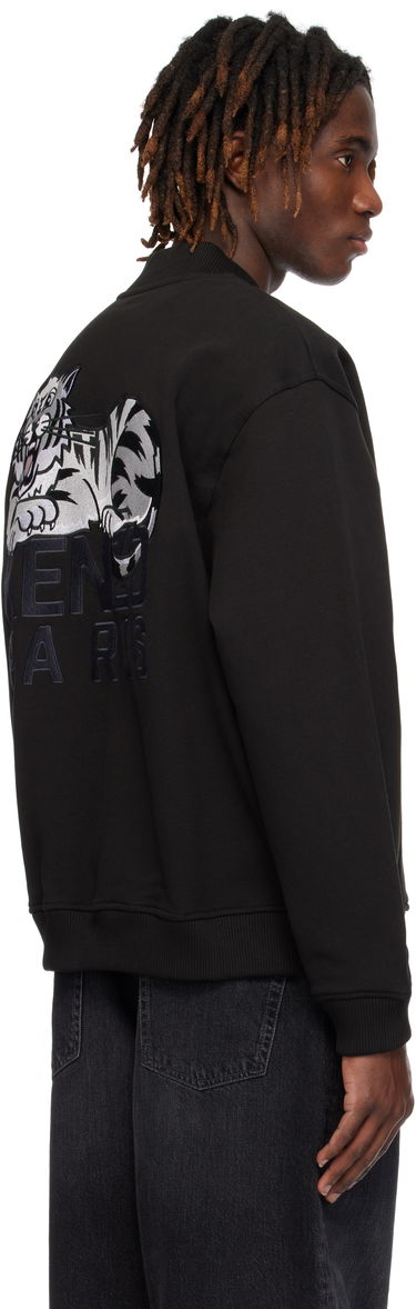 Bomberjakke KENZO Kenzo Paris 'Happy Tiger' Embroidered Bomber Jacket Sort | FF55BL1244MT, 2