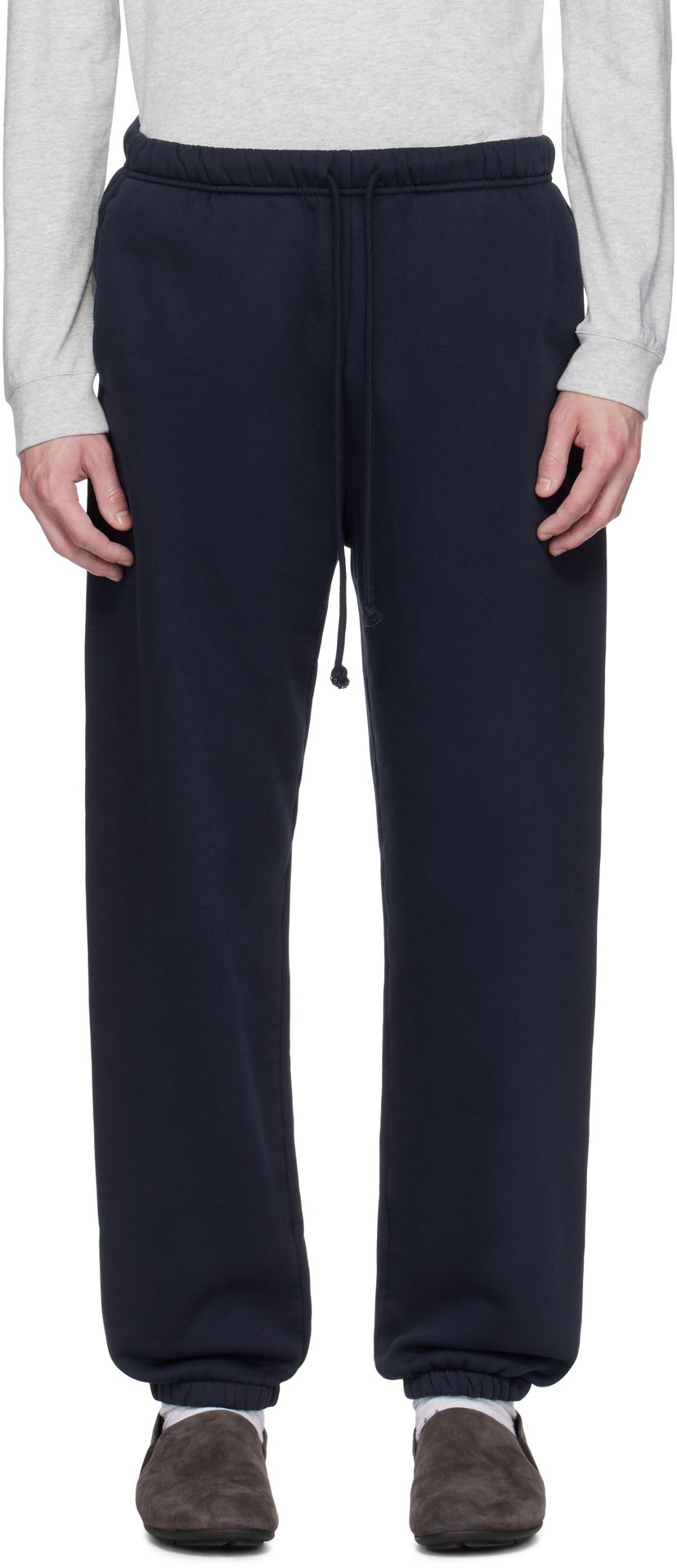 Joggingbukser SKIMS SKIMS Fleece Relaxed Sweatpants Mørkeblå | PT-JOG-8451M-NAVY