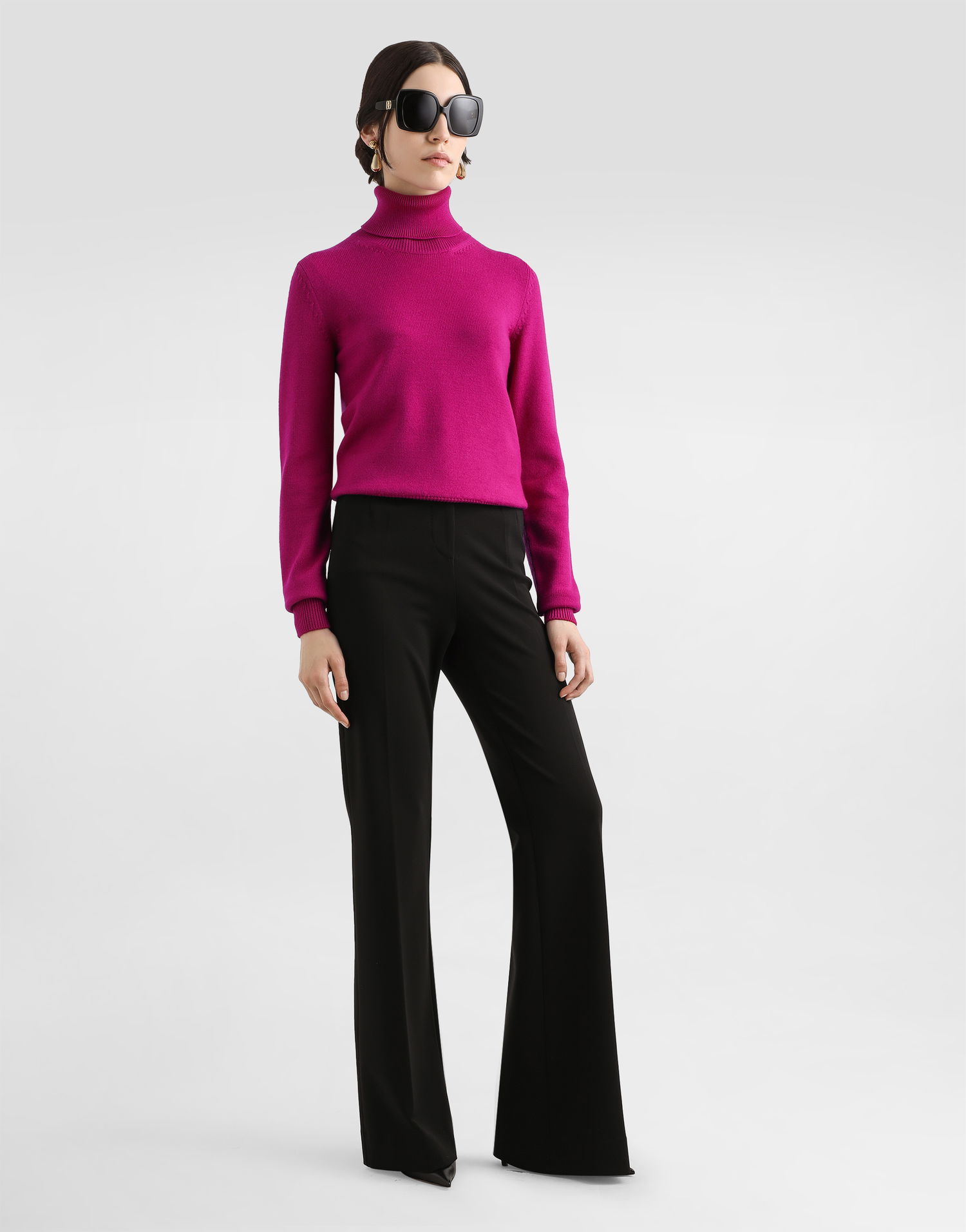 Sweater Dolce & Gabbana Dolce & Gabbana Wool Turtleneck Sweater Lyserød | FXW41TJCVXXF0247, 1