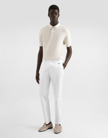 Bukser Dolce & Gabbana Dolce & Gabbana Tailored Cotton Pants Hvid | GP0K3TFUFL3W0800, 1