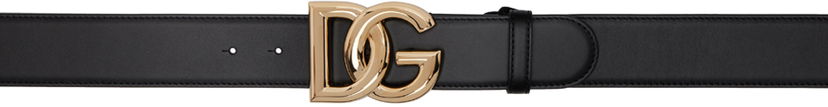 Bælter Dolce & Gabbana Black DG Logo Belt Sort | BE1446 AW576