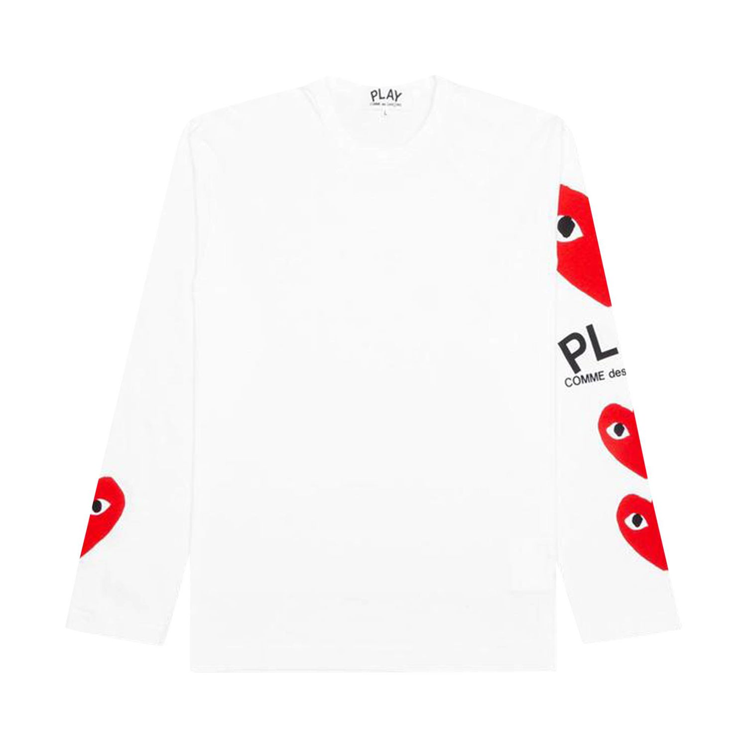 T-shirt Comme des Garçons PLAY Printed Tee Hvid | AZ T260 051 1, 1