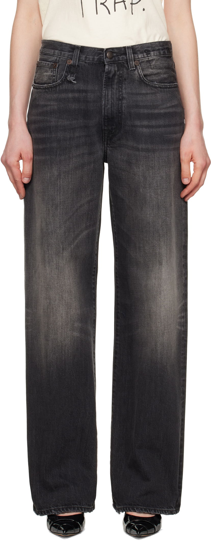 Jeans R13 R13 D'Arcy Loose Jeans Sort | R13WD038-D284A