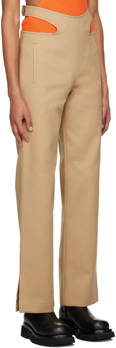 Bukser Dion Lee Dion Lee Y-Front Buckle Trousers Hvid | C2099R23, 4