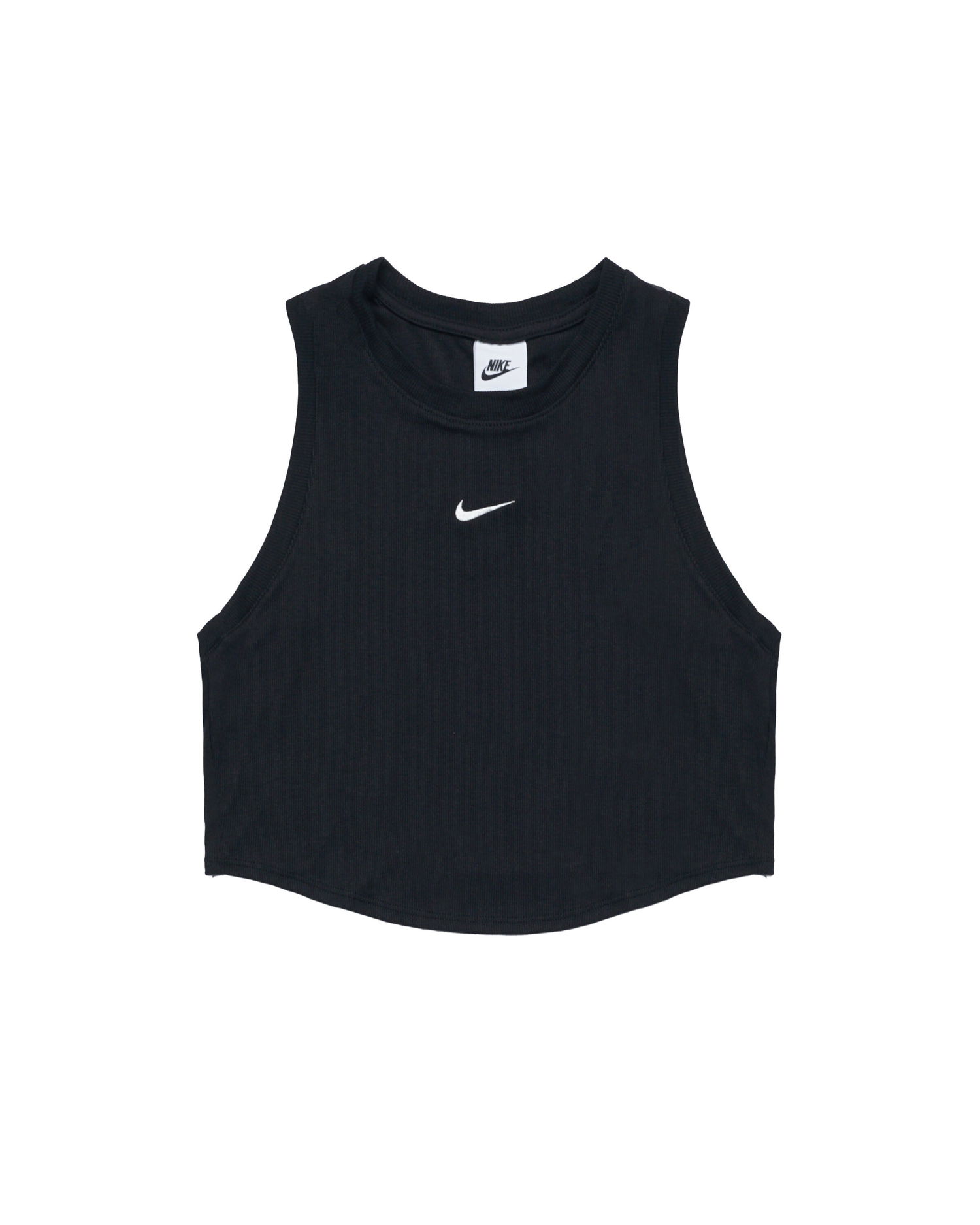 Tanktop Nike WMNS ESSENTIALS RIBBED CROPPED Sort | FB8279-010, 0