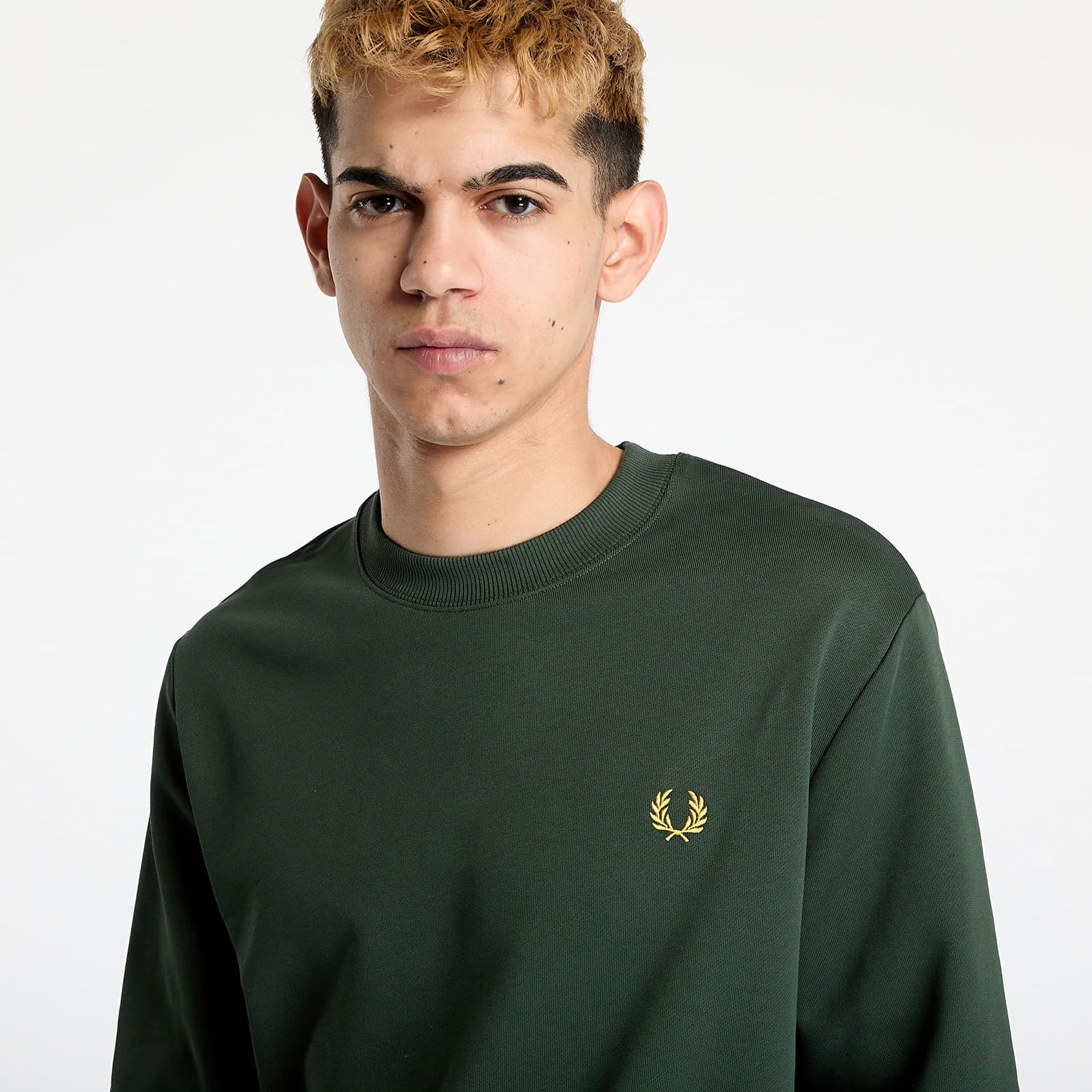 Sweater Fred Perry Fred Perry Crew Neck Sweatshirt Grøn | M7535 X89, 1