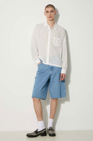 Skjorte Stampd STAMPD Cropped Oversized Buttondown Shirt Hvid | SLA.M3320BD.WHT, 1