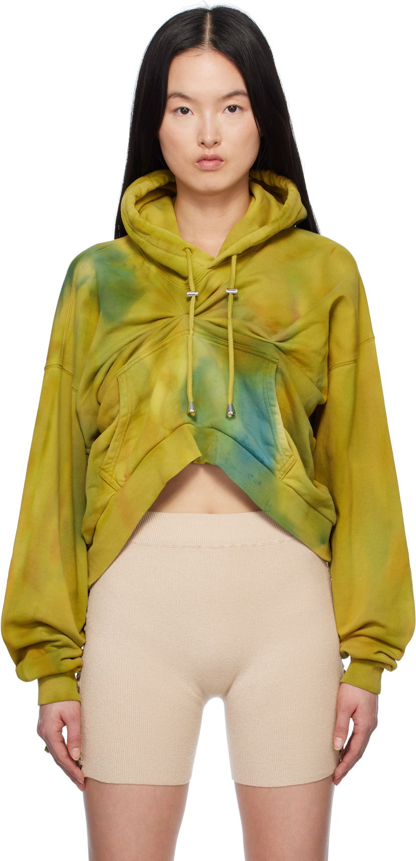 Sweatshirt Collina Strada Collina Strada Draped Hoodie Grøn | XX8014