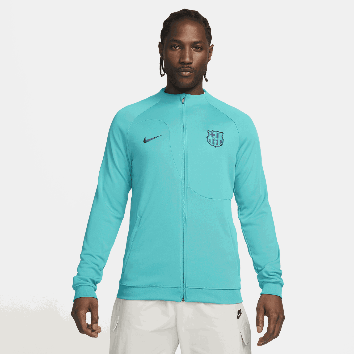 Jakke Nike F.C. Barcelona Academy Pro Third Football Knit Jacket Turkis | DX8470-300, 0