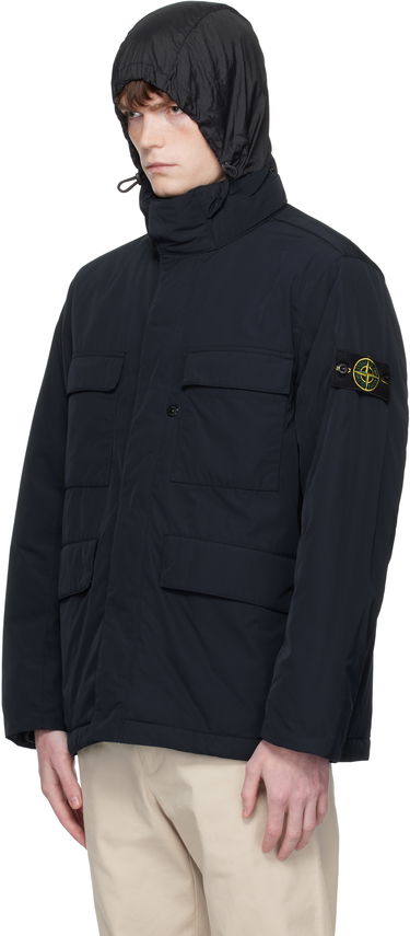 Jakke Stone Island Micro Twill Jacket Mørkeblå | K2S15 4100049 S0026, 3
