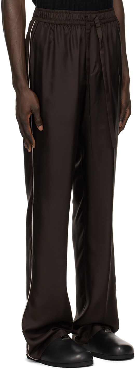 Bukser Dolce & Gabbana Silk Lounge Pants Brun | GVRMAZFU1S4, 1