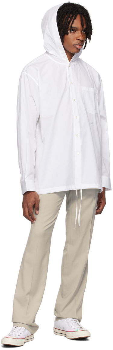 Skjorte Helmut Lang Hooded Shirt Hvid | O04HM503, 3