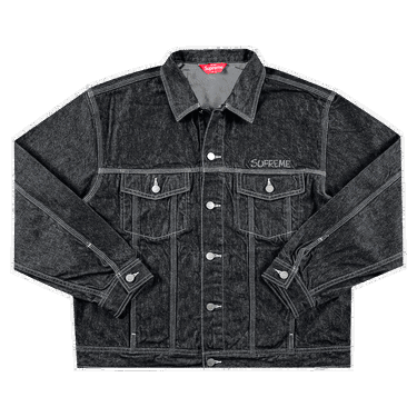 Jakke Supreme Smurfs x Denim Trucker Jacket Sort | FW20J41 BLACK, 0