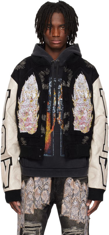 Bomberjakke Who Decides War Who Decides War Namesake Varsity Bomber Jacket Sort | 1130070002SE25, 0