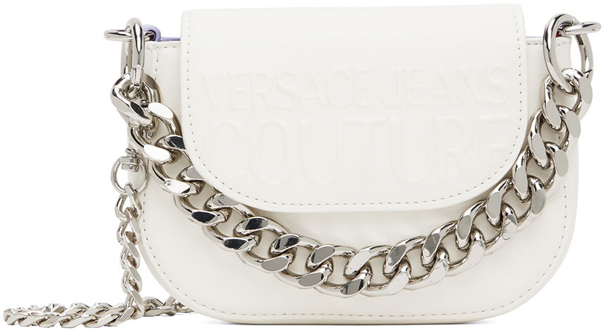 Skuldertaske Versace Jeans Couture Institutional Bag Hvid | E75VA4BN2_EZS412, 0