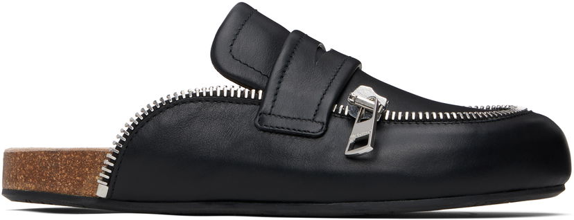 Sneakers og sko JW Anderson Leather Biker Slip-on Loafers Sort | LF0071-LA0268
