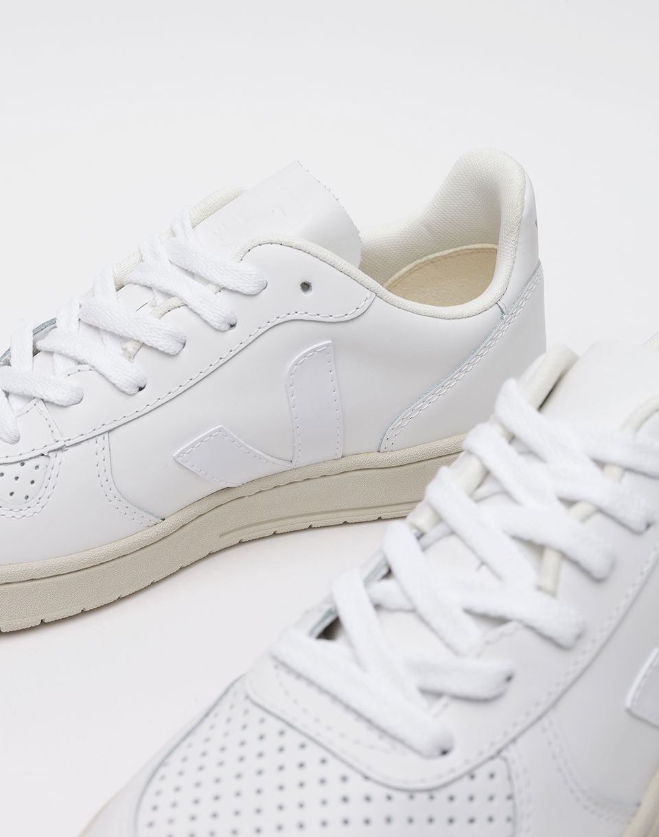 Sneakers og sko Veja V-10 Leather Extra Hvid | VX021270, 1