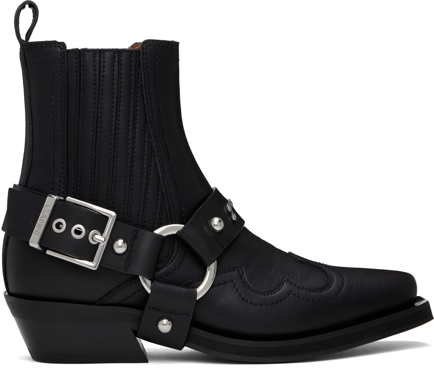 Sneakers og sko GANNI Low Cut Western Chelsea Boots Sort | S2744, 0