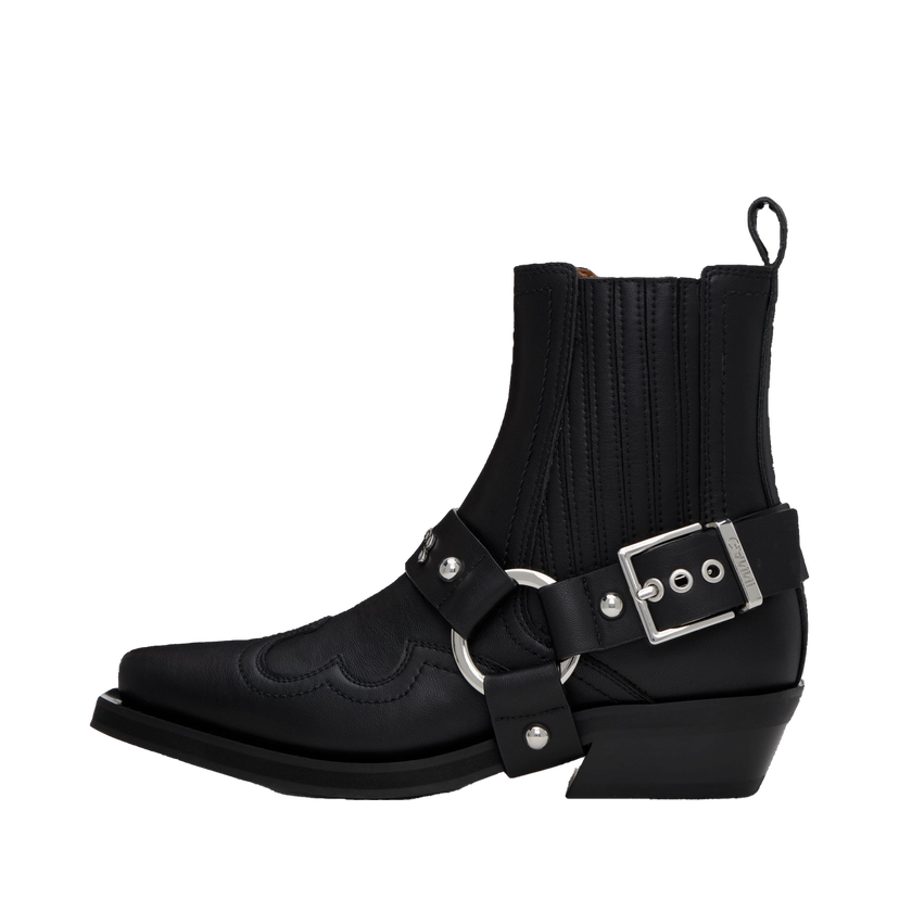 Sneakers og sko GANNI Low Cut Western Chelsea Boots Sort | S2744