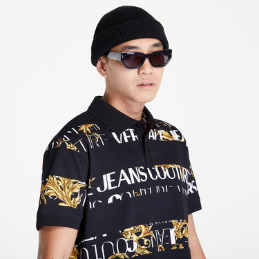 Polo skjorte Versace Print Stripes Logo B Polo T-Shirt Flerfarvet | 73GAG6R0JS136G89, 3