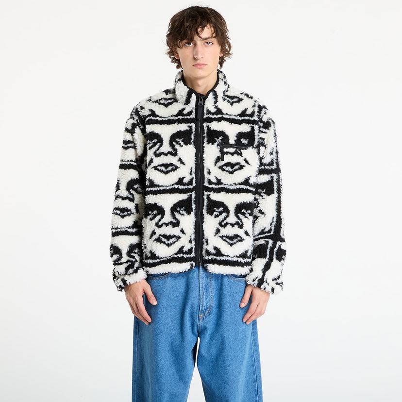 Jakke OBEY OBEY Repeated Icon Sherpa Jacket Flerfarvet | 121800608-BKM