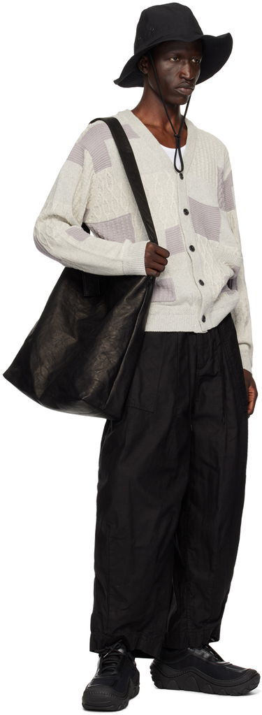 Sweater BEAMS BEAMS PLUS Patchwork Cardigan Grå | 3815-0173-156, 3