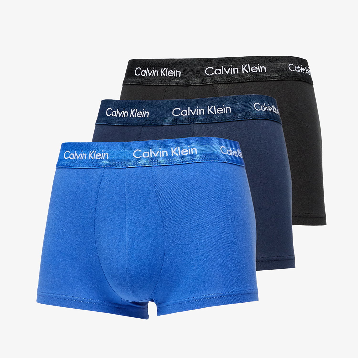 Boksere CALVIN KLEIN Low Rise Trunks 3 Pack Blå | U2664G-4KU, 0