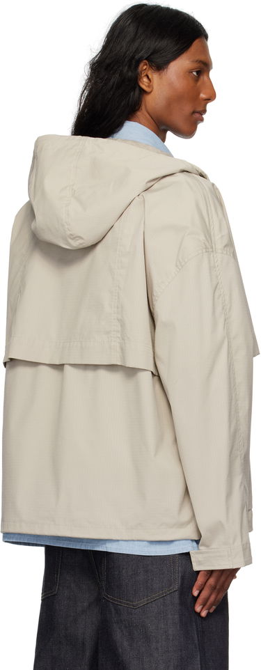 Vindjakke MAISON KITSUNÉ Maison Kitsuné Hooded Windbreaker Jacket Beige | OM02113WW9056, 2