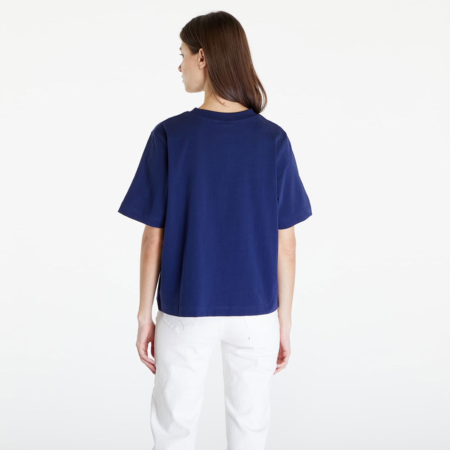 T-shirt Queens Essential T-Shirt With Contrast Print Blue Mørkeblå | QNS_019, 1