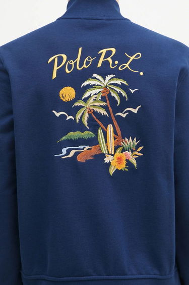 Sweatshirt Polo by Ralph Lauren Blue Sweatshirt With Palm Tree Embroidery Mørkeblå | 710970280, 3