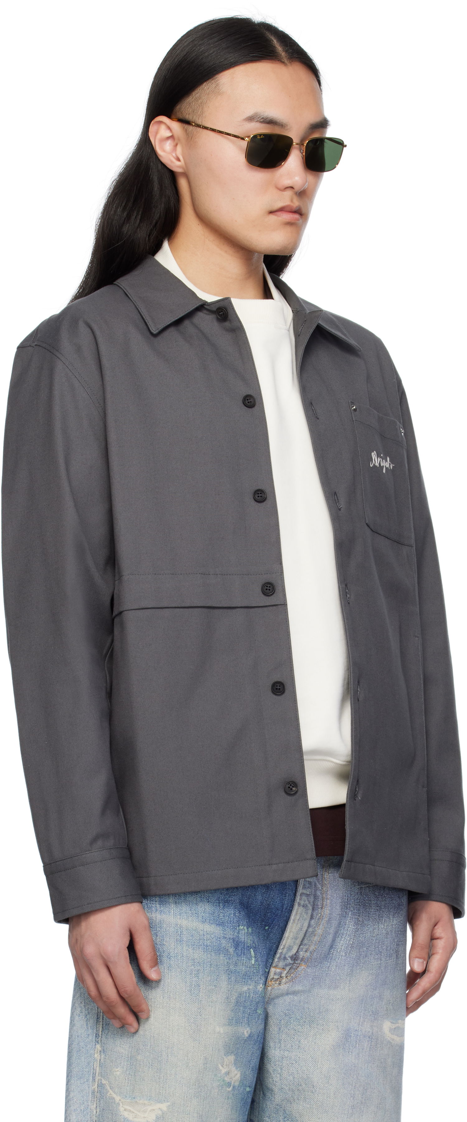 Skjorte AXEL ARIGATO Axel Arigato Rowe Canvas Overshirt Grå | A2917002, 1