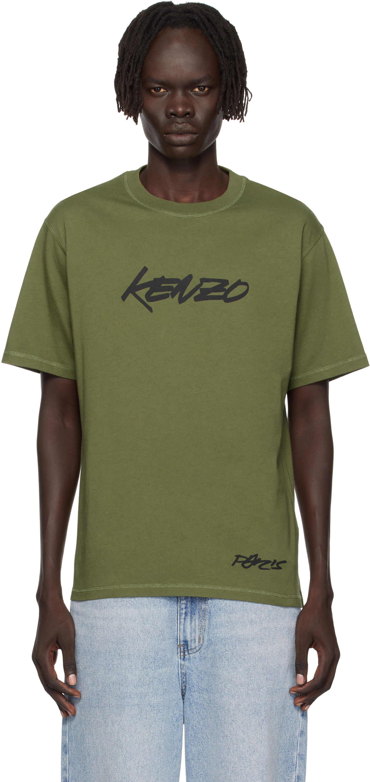 T-shirt KENZO Kenzo Paris Futura 2000 Edition Cotton T-Shirt Grøn | FF65TS2524SG, 0