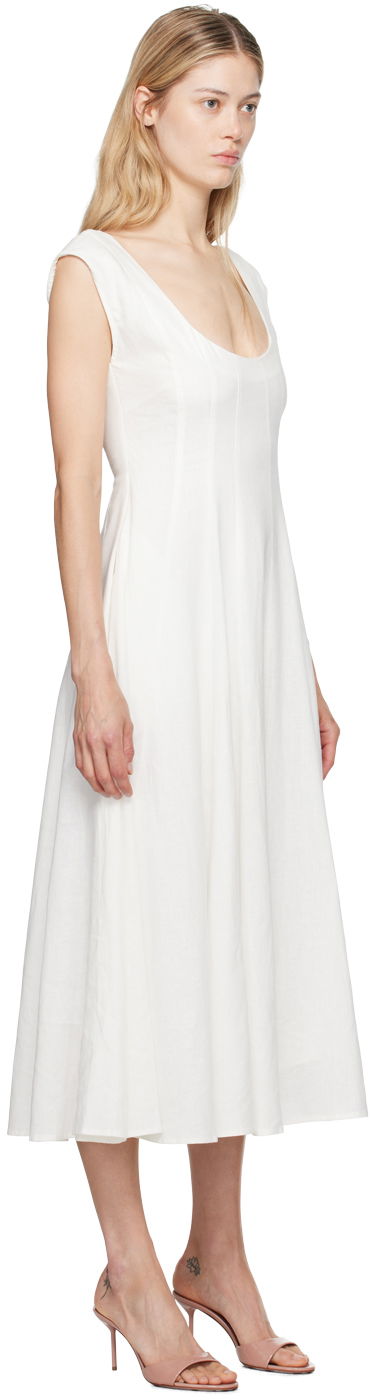 Kjole GUIZIO Guizio Leila Midi Dress Hvid | P24404W085, 4