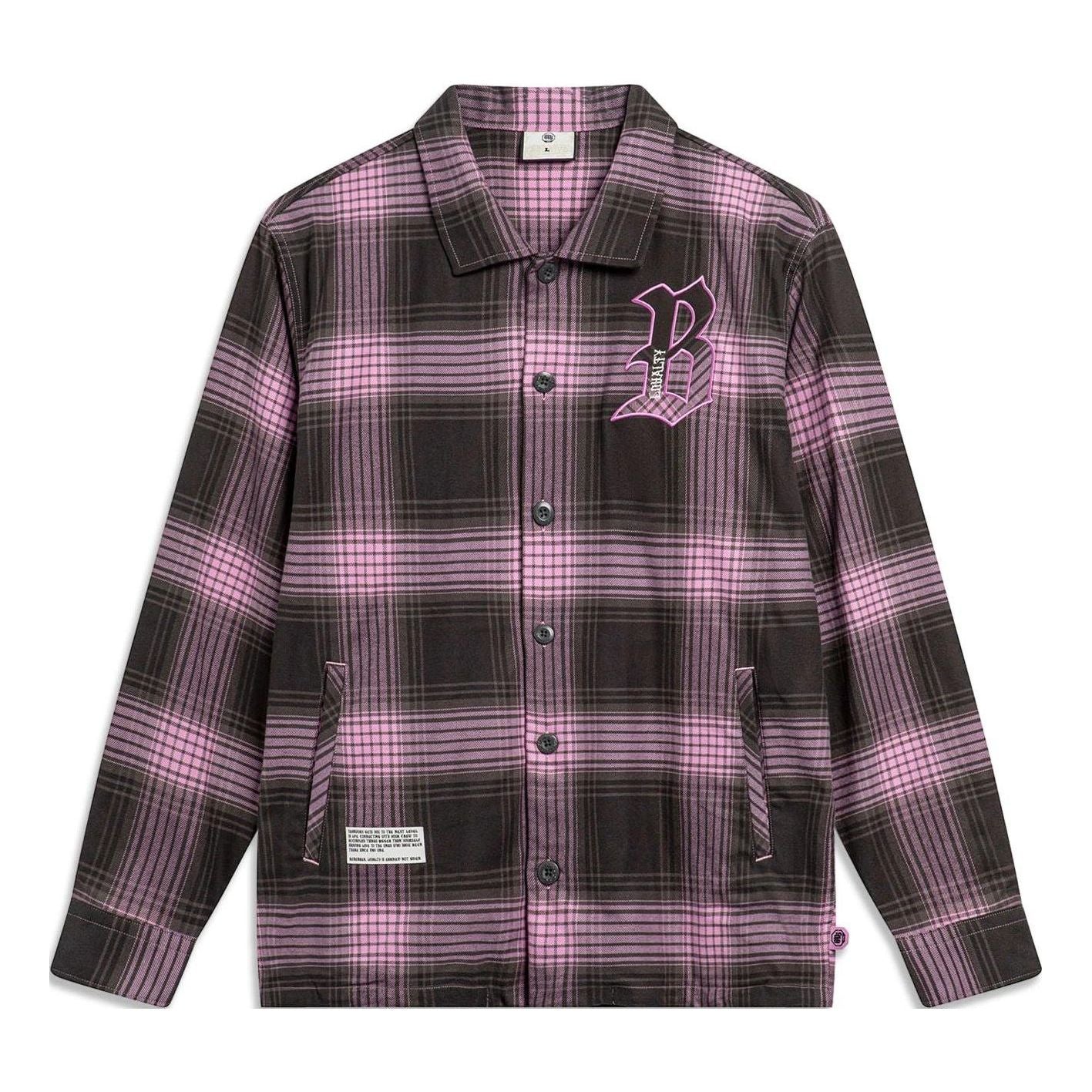Skjorte Li-Ning Mister Cartoon BadFive Graphic Plaid Shirt Lilla | AFDT855-2, 0
