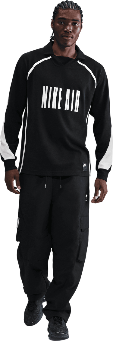 Polo skjorte Nike Air Football Long-Sleeved Polo Shirt Sort | hv1320-010, 1