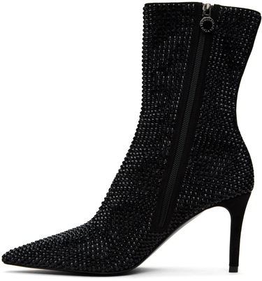 Skopleje Stella McCartney Stella McCartney Iconic Crystal-Embellished Pointed-Toe Boots Sort | 810276E00059, 2