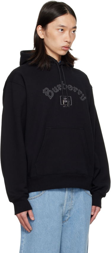 Sweatshirt Burberry Burberry Gothic Logo Hoodie Sort | 8116111, 1