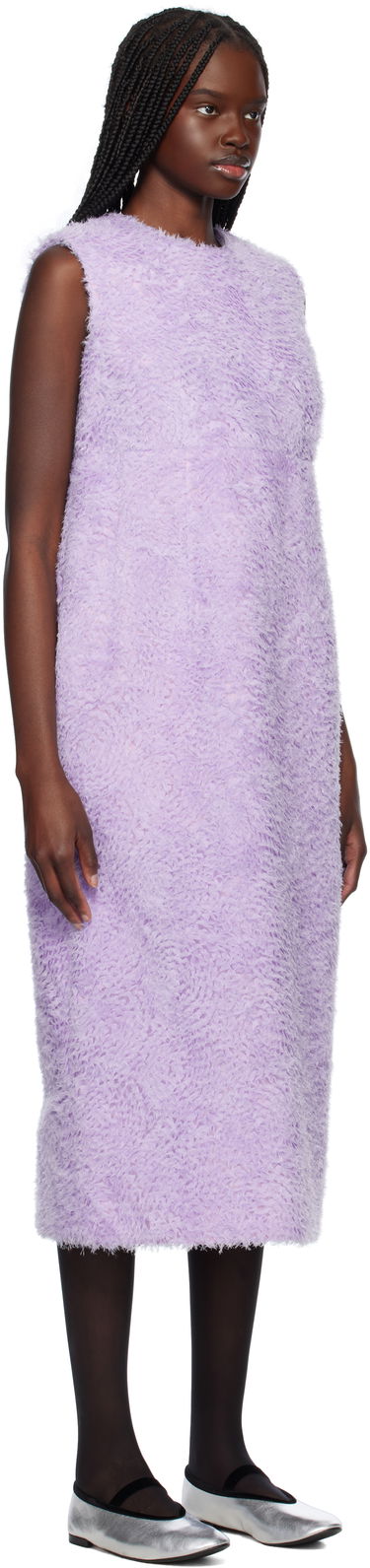 Kjole Comme des Garçons Comme des Garçons Tulle Tape Embroidery Midi Dress Lilla | GO-O004-051-1, 1
