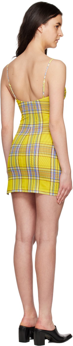 Kjole Miaou Miaou Anya Plaid Mini Dress Gul | 5026PM1DNP, 2