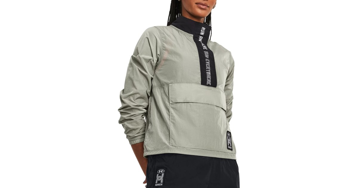 Jakke Under Armour Run Anywhere Anorak Jacket Grå | 1379354-504, 1