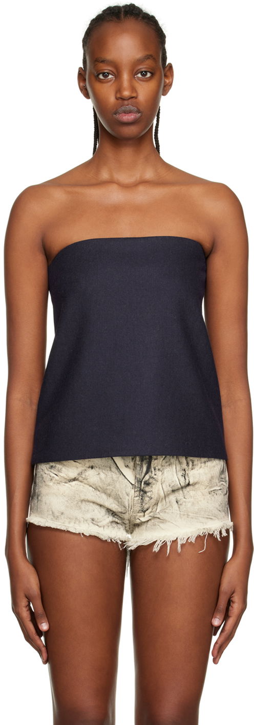 Tanktop We11done We11done Tube Top Mørkeblå | WD-BL3-22-134-W-NV