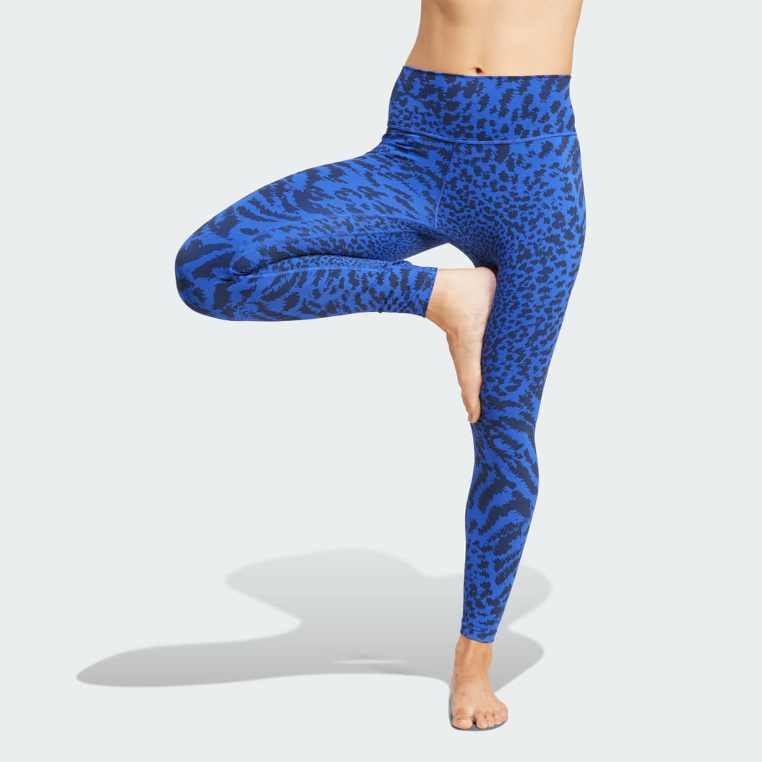 Leggings adidas Performance All Me Allover Print 7/8 Leggings Blå | JD7184, 0