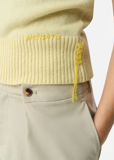 Vest AXEL ARIGATO Marla Cropped Sleeveless Knit Vest with Side Detail Gul | A3356003, 8