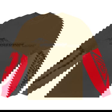 T-shirt Cactus Jack by Travis Scott Crossover Long-Sleeve Brun | CJJ6 CL19 BROW, 1