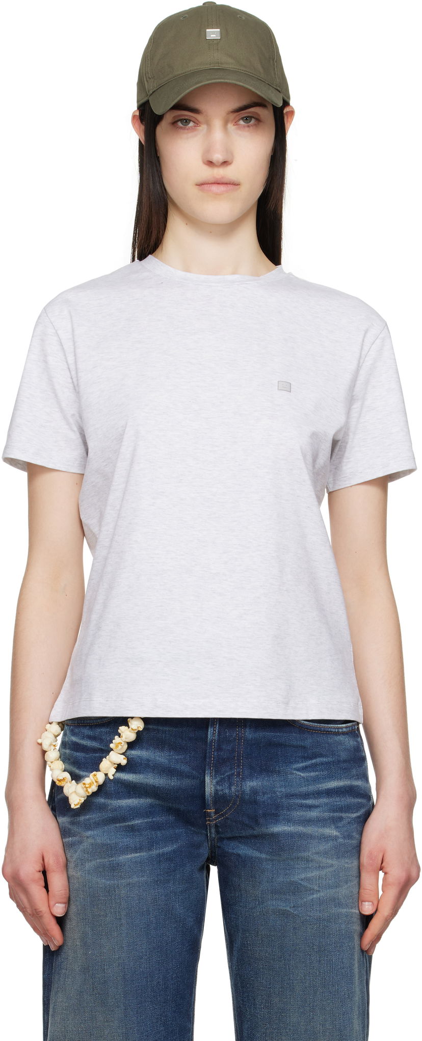 T-shirt Acne Studios Acne Studios Regular Fit T-Shirt Grå | CL0308-