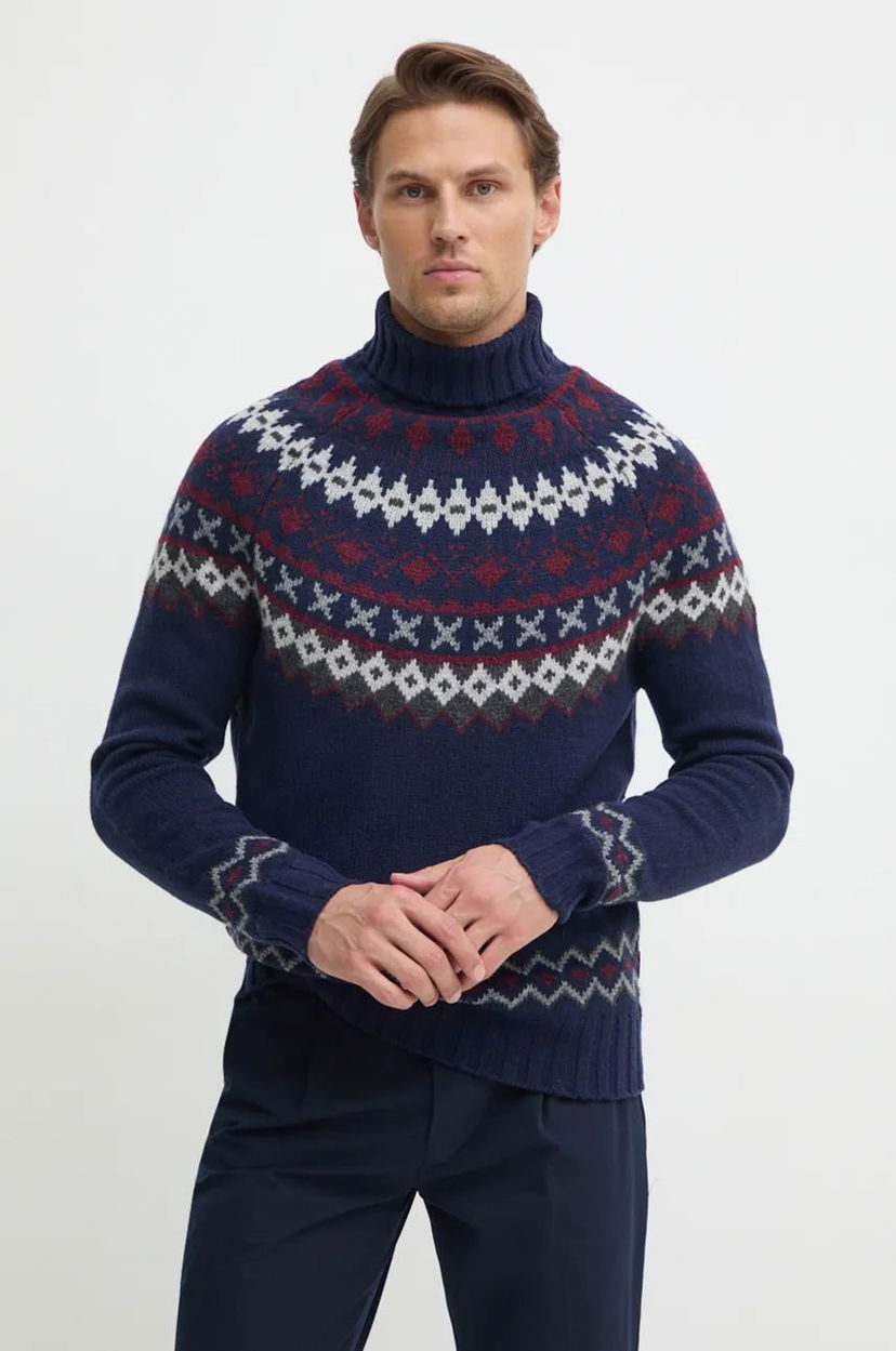 Sweater Barbour Turtleneck Sweater Blå | MKN1492