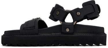 Tilbehør Acne Studios Acne Studios Leather Buckle Sandals Sort | AD0707-, 2